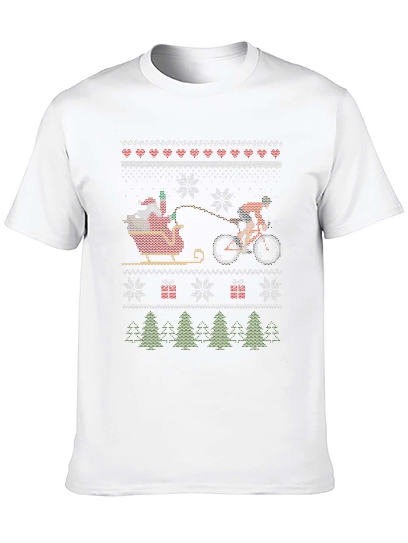 Festive Santa Biker Christmas T-Shirt