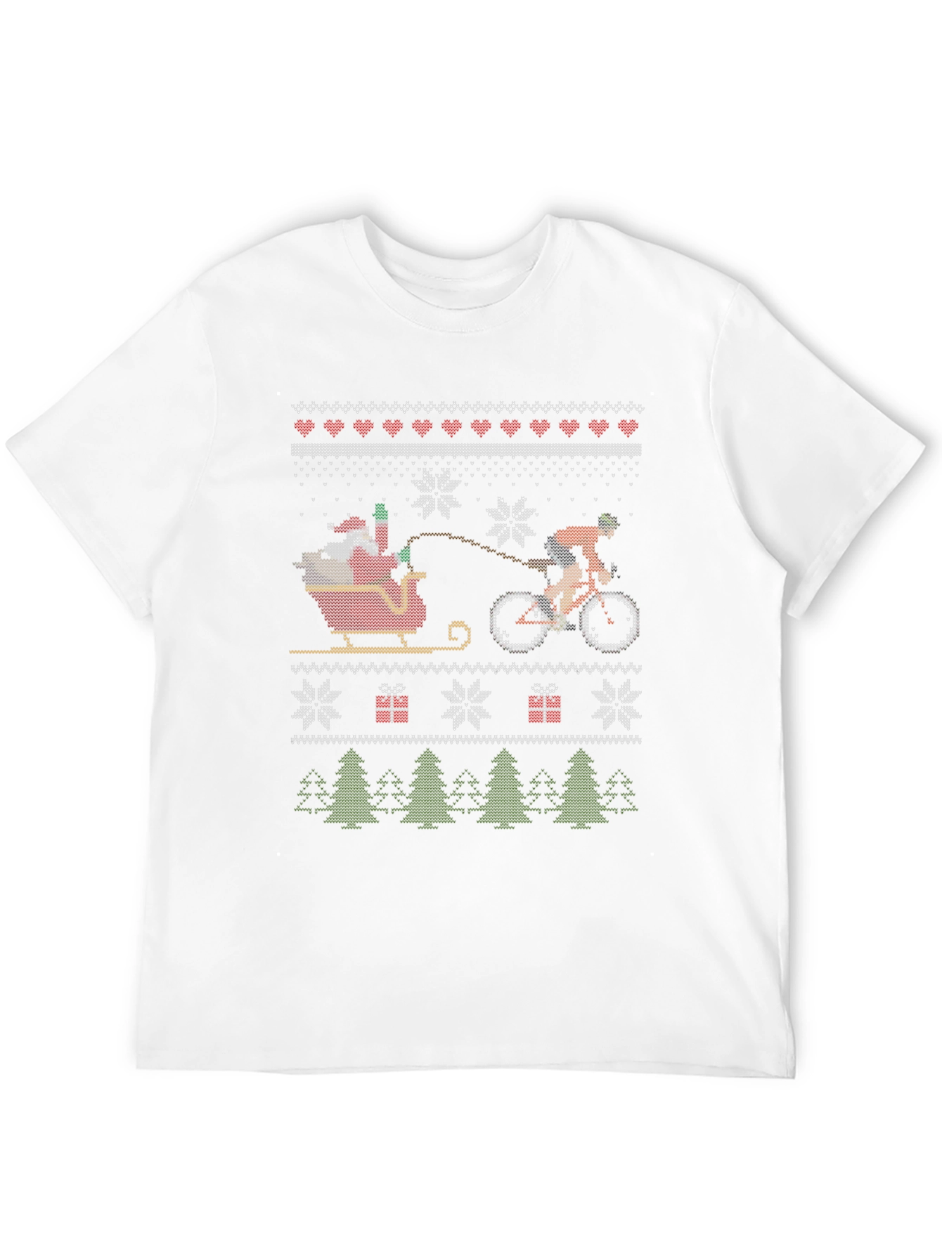 Festive Santa Biker Christmas T-Shirt