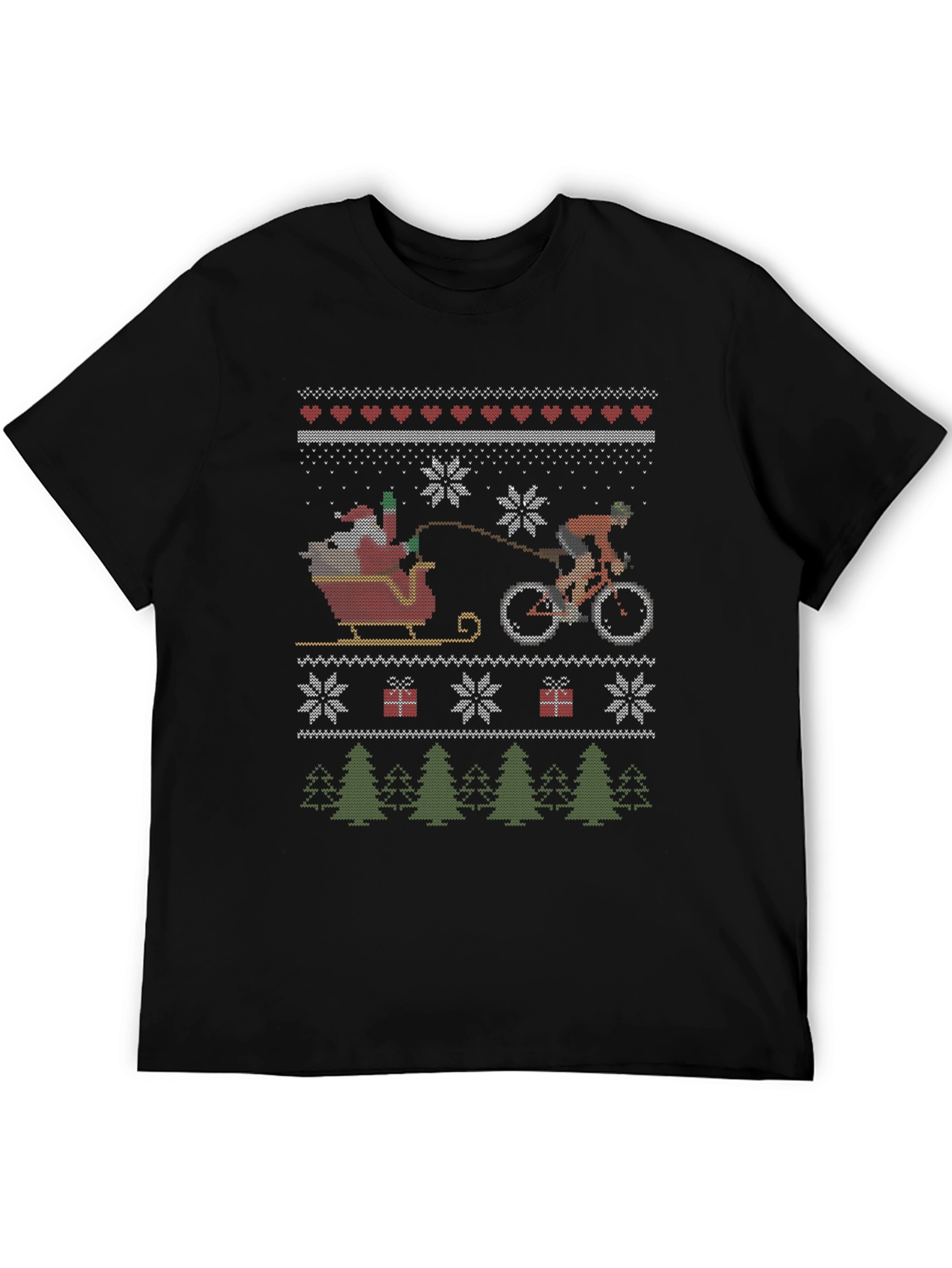 Festive Santa Biker Christmas T-Shirt