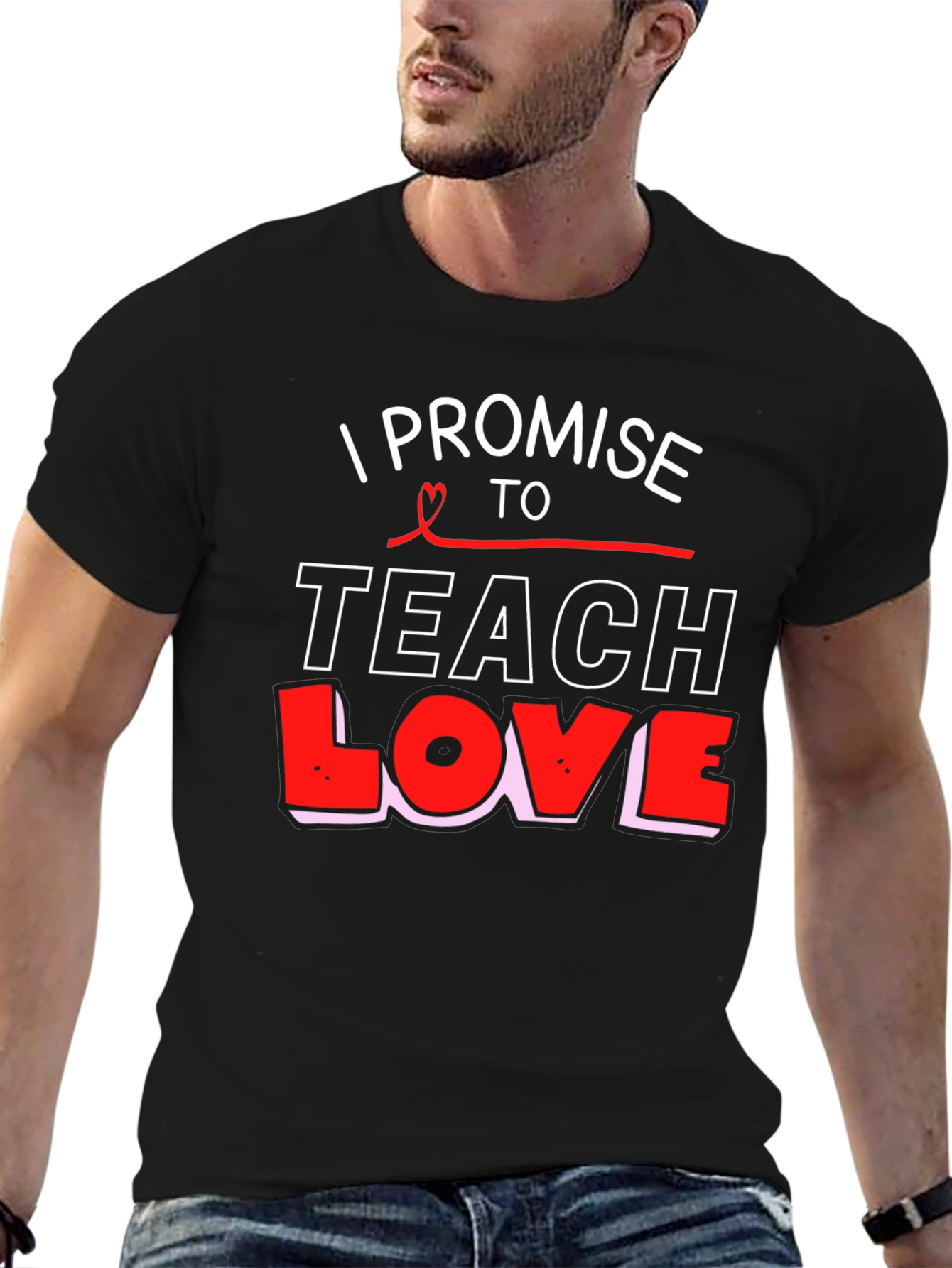 I Promise to Teach Love Black T-Shirt