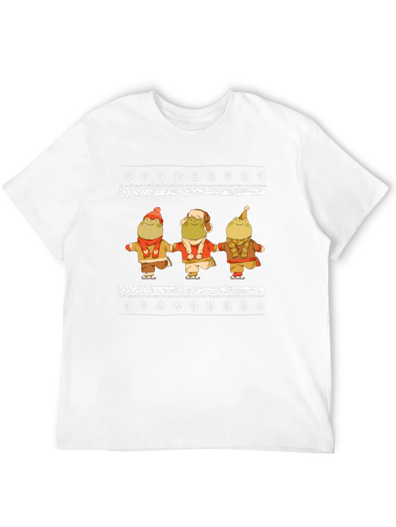 Frog Skating Ugly Christmas T-Shirt