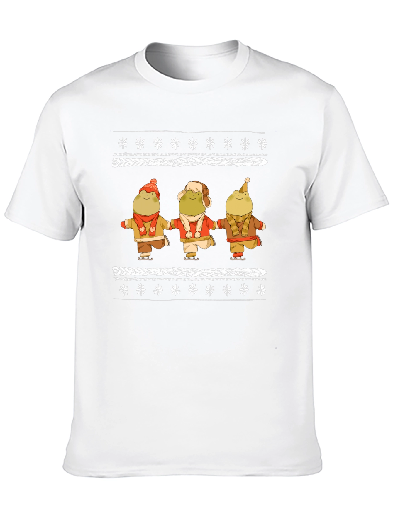 Frog Skating Ugly Christmas T-Shirt