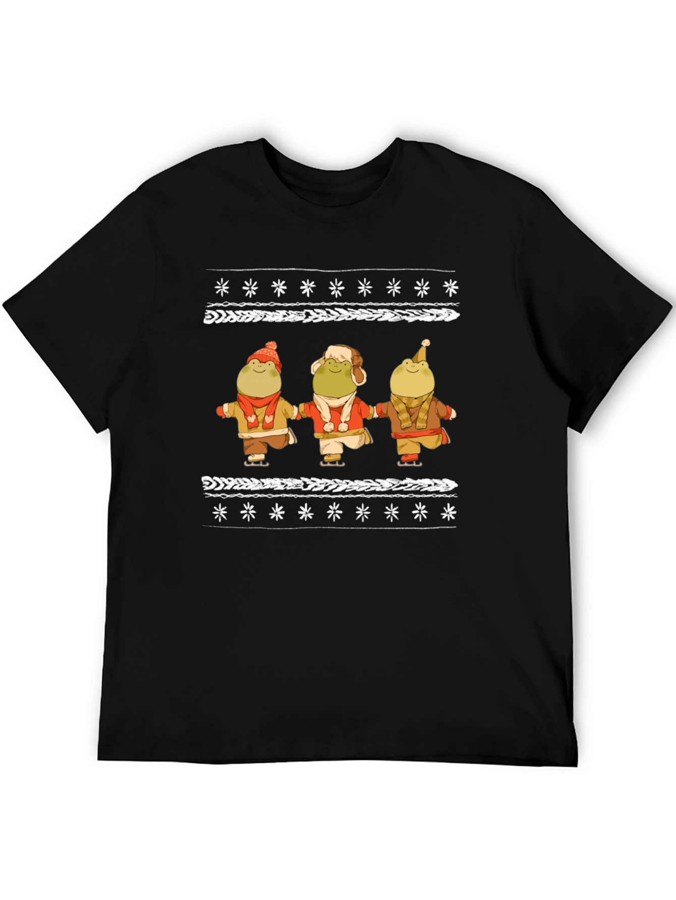 Frog Skating Ugly Christmas T-Shirt