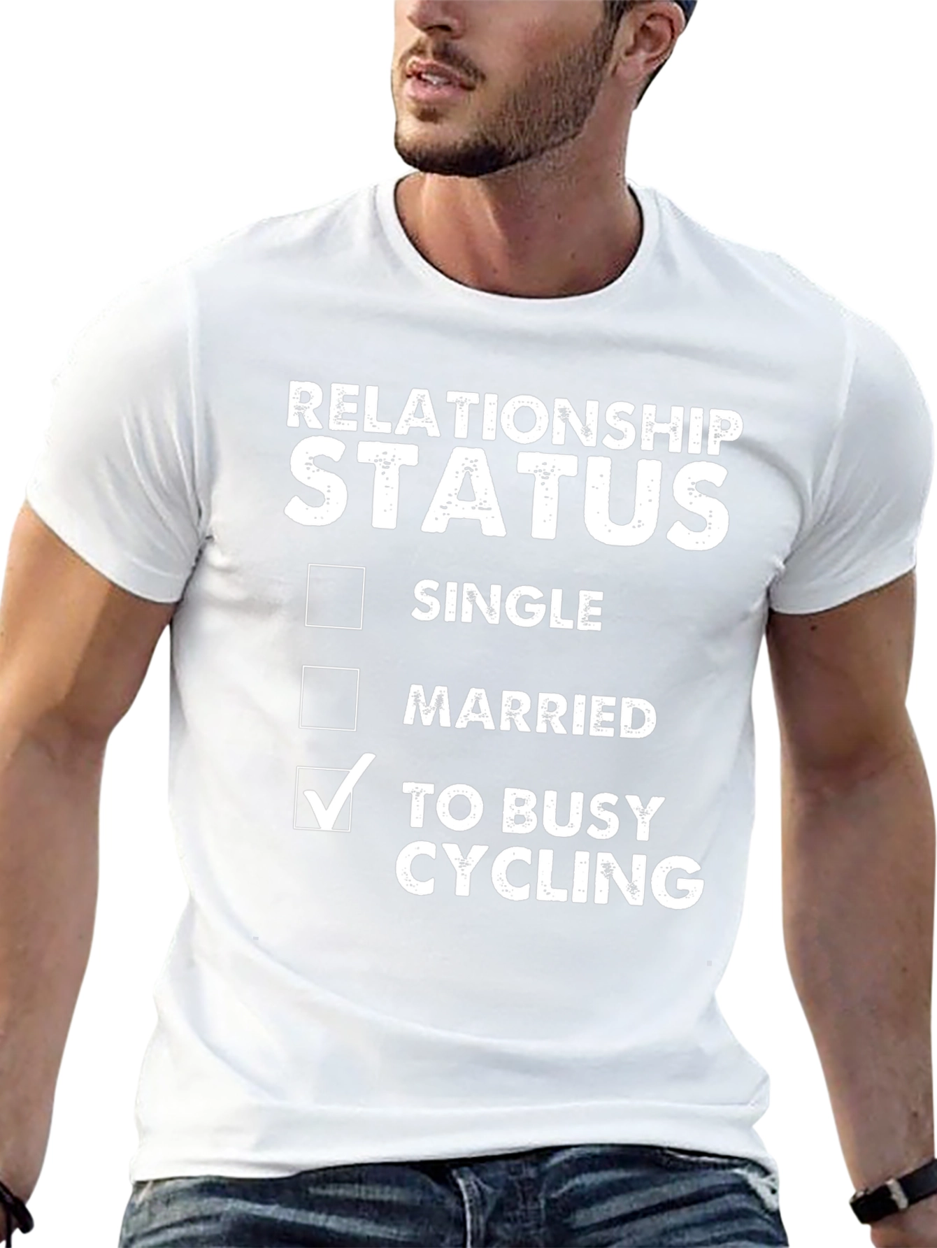 Relationship Status: Too Busy Cycling - Novelty T-Shirt