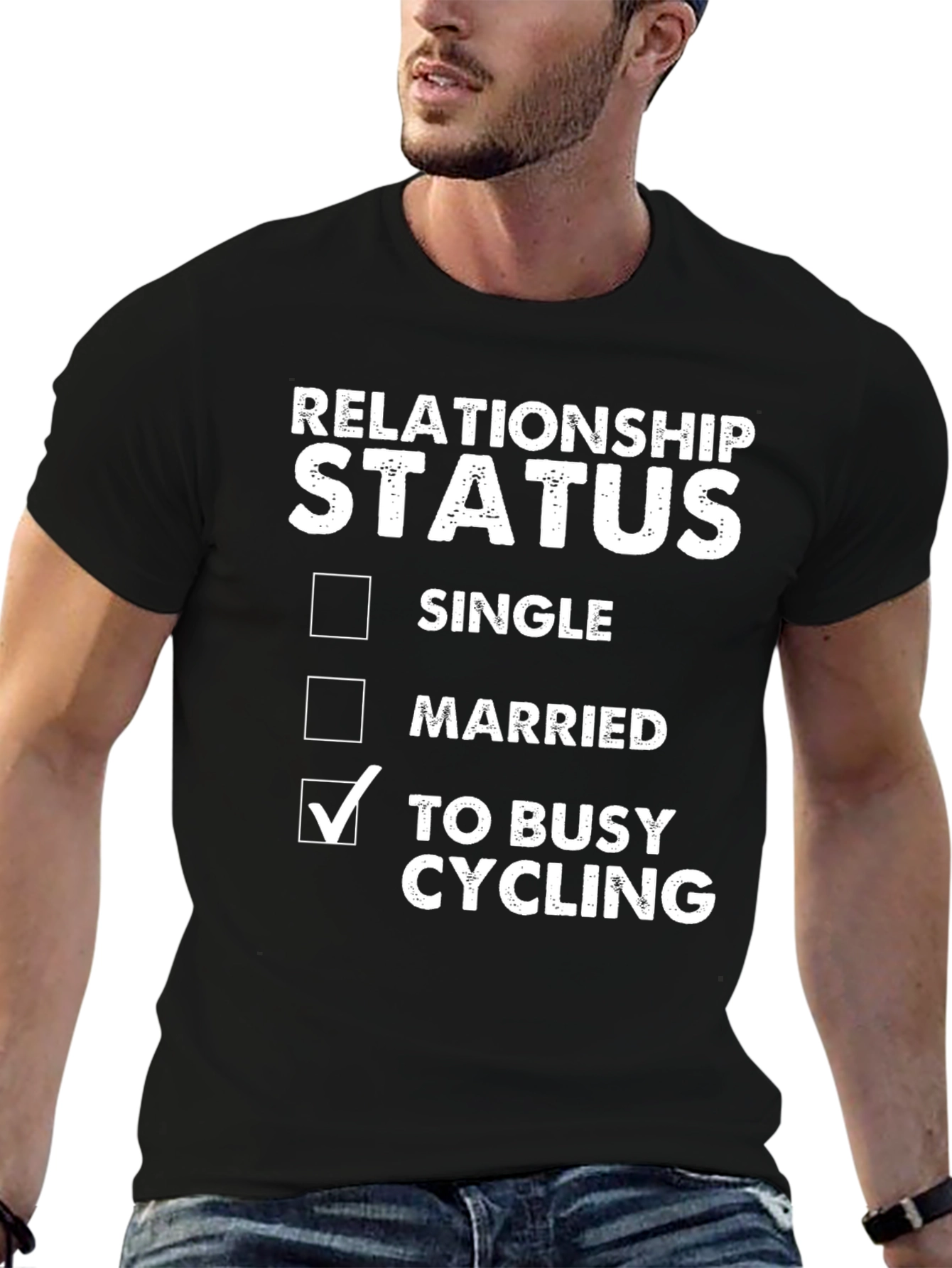 Relationship Status: Too Busy Cycling - Novelty T-Shirt