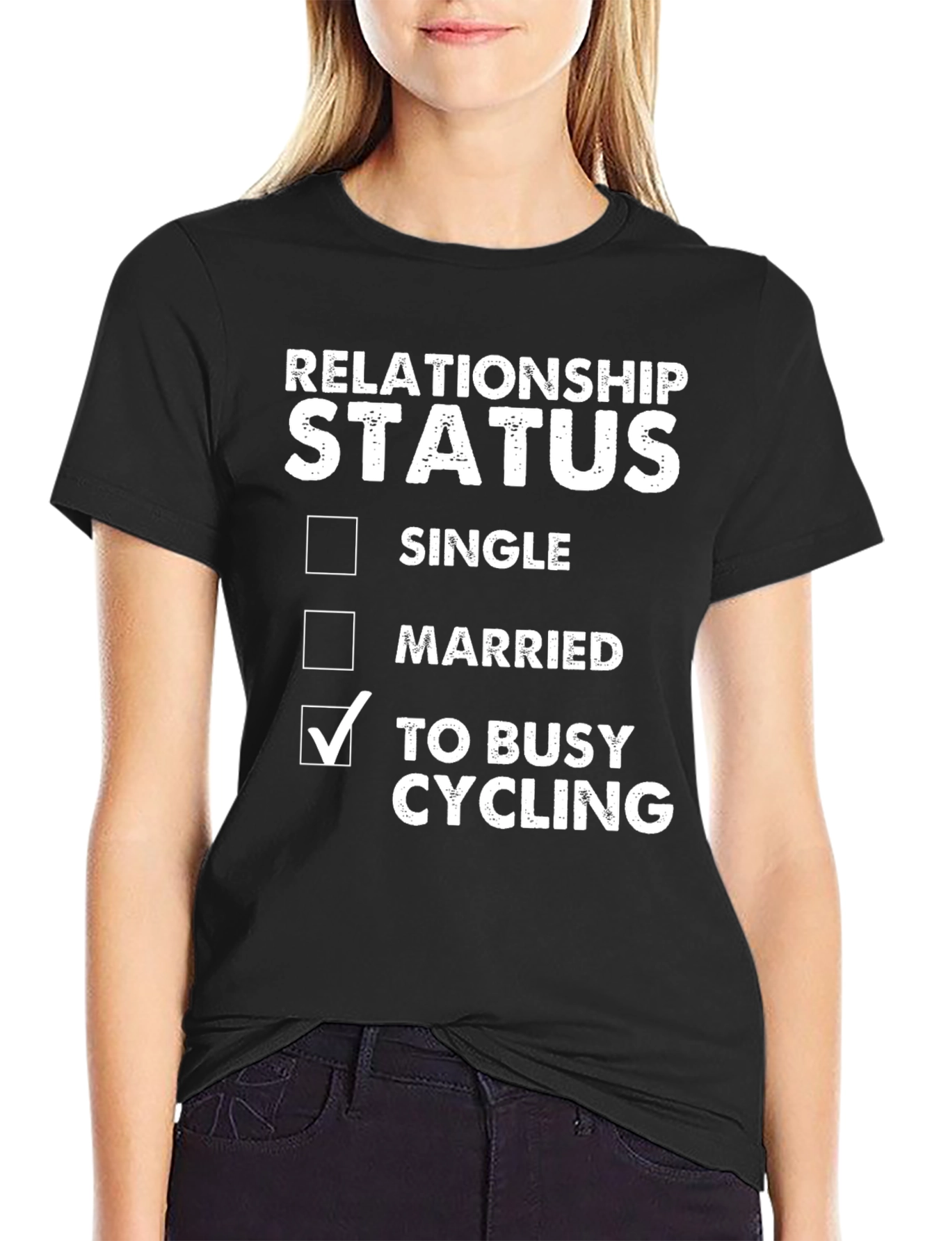 Relationship Status: Too Busy Cycling - Novelty T-Shirt