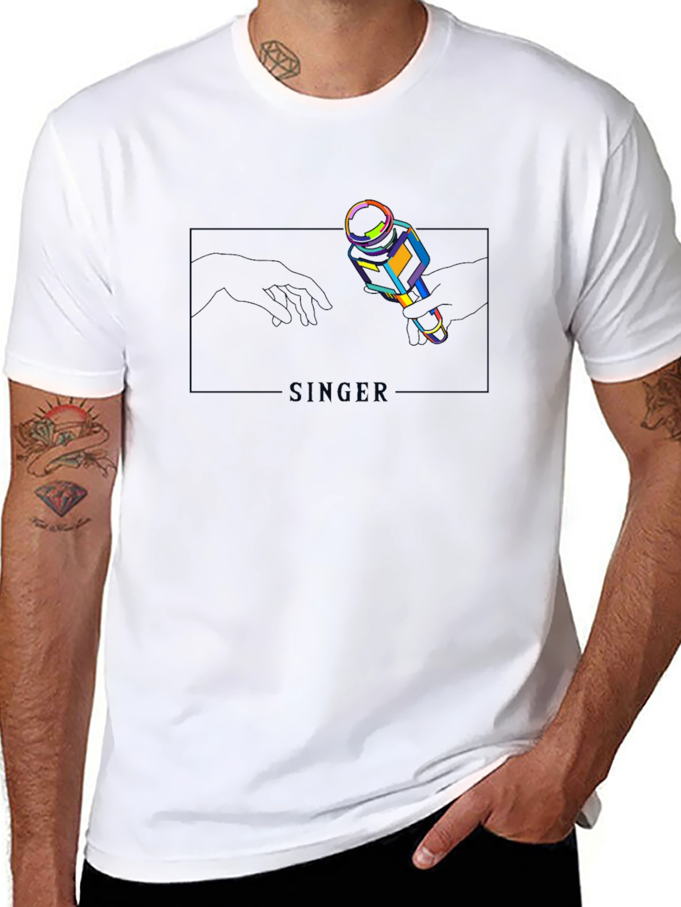 Singer Microphone Graphic T-Shirt