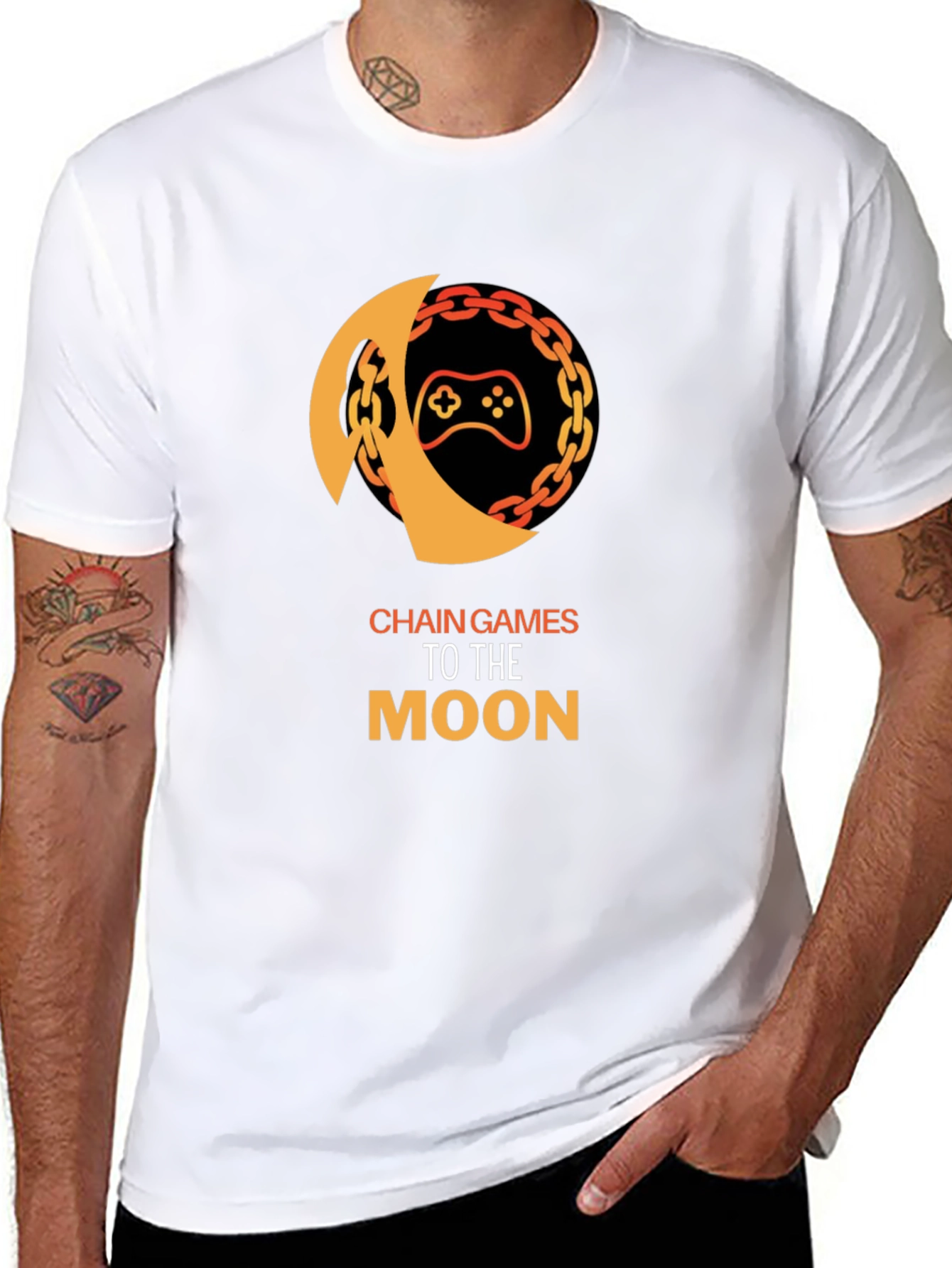Chain Games To The Moon Graphic Tee