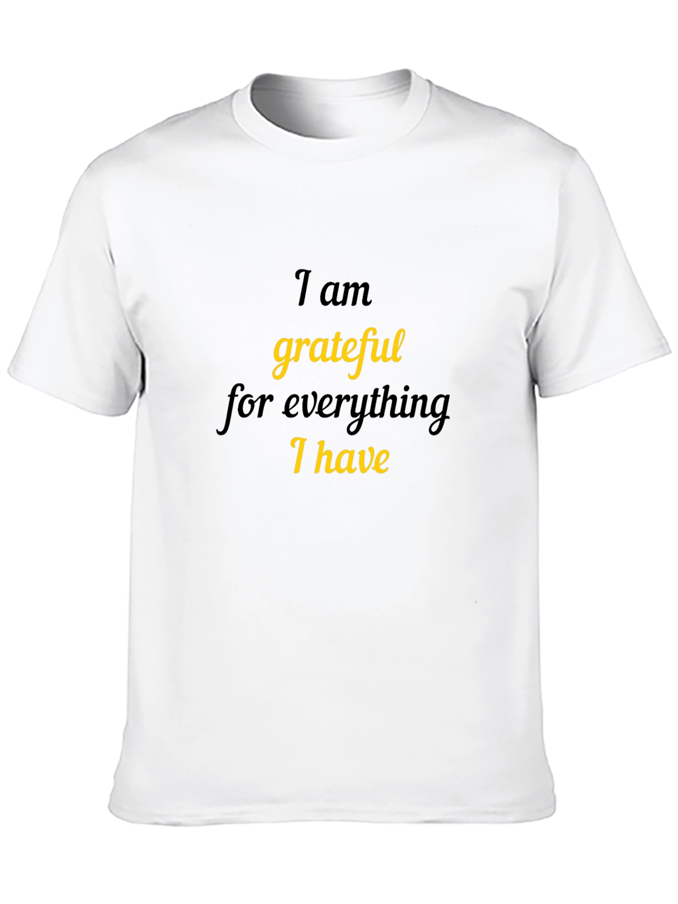 Grateful Message Black T-Shirt