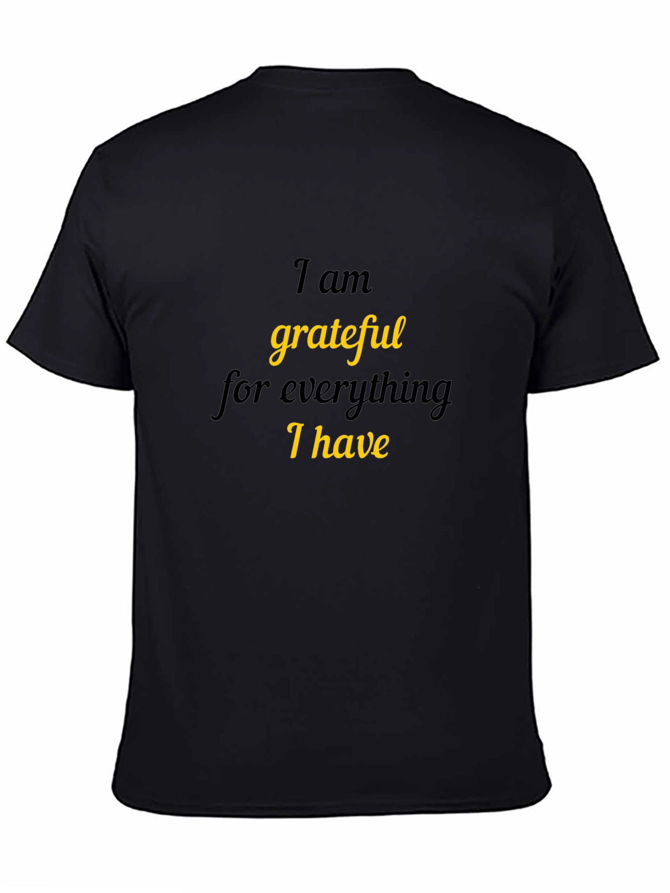 Grateful Message Black T-Shirt