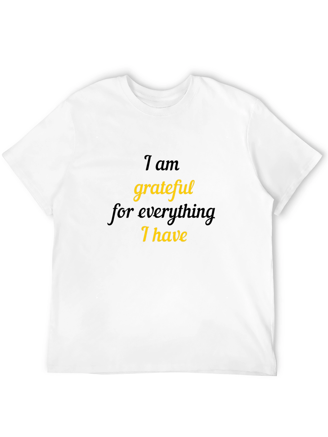 Grateful Message Black T-Shirt