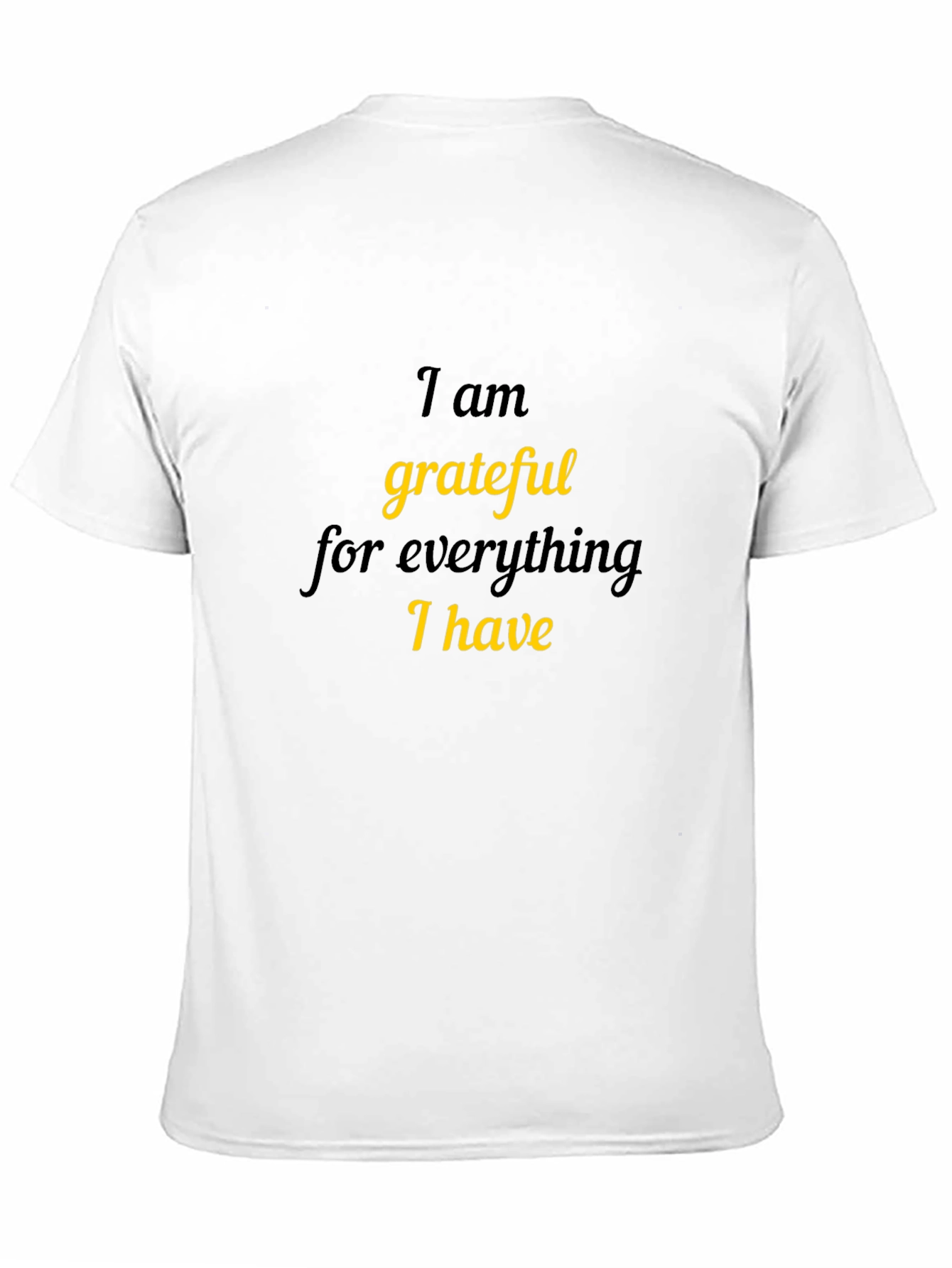 Grateful Message Black T-Shirt