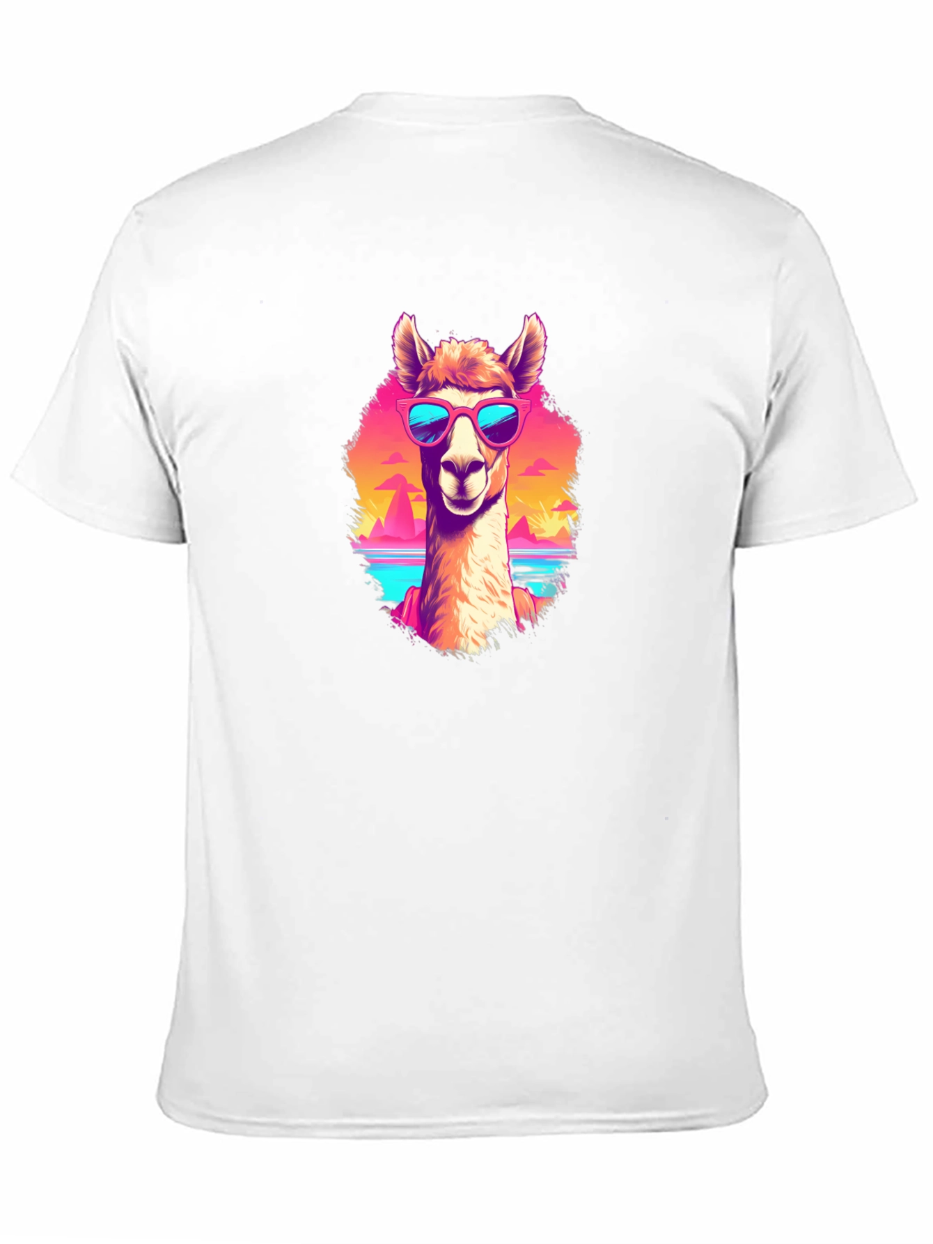 Llama in Shades Graphic Tee - Retro Style