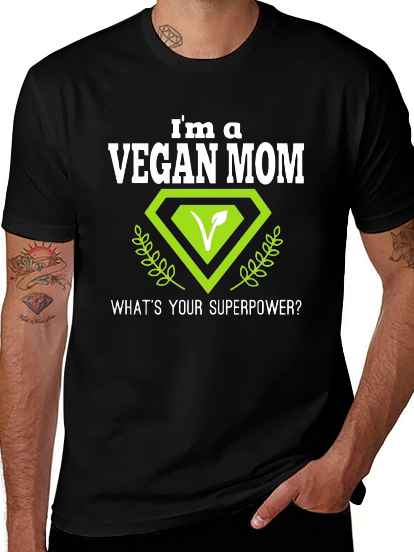 Vegan Mom T-Shirt - Superpower Design