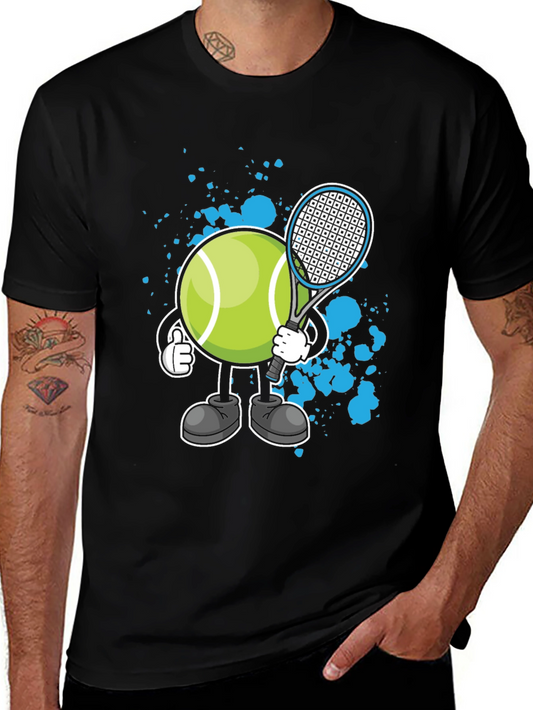 Tennis Ball Cartoon T-Shirt