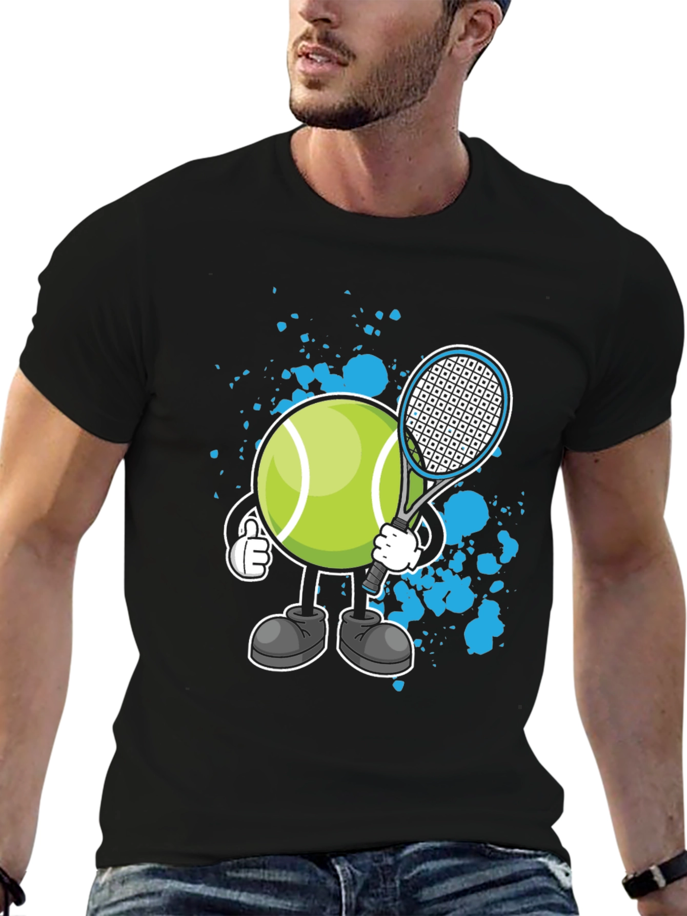 Tennis Ball Cartoon T-Shirt