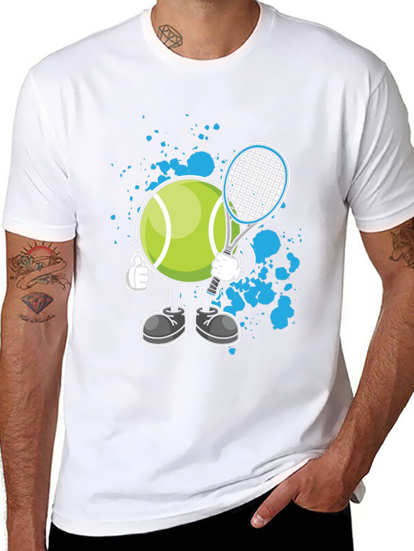 Tennis Ball Cartoon T-Shirt