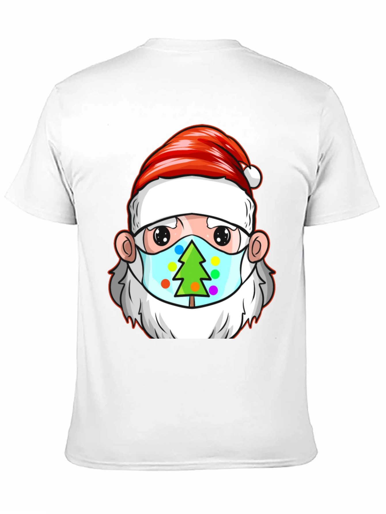 Festive Santa Mask Tee - Holiday Cheer