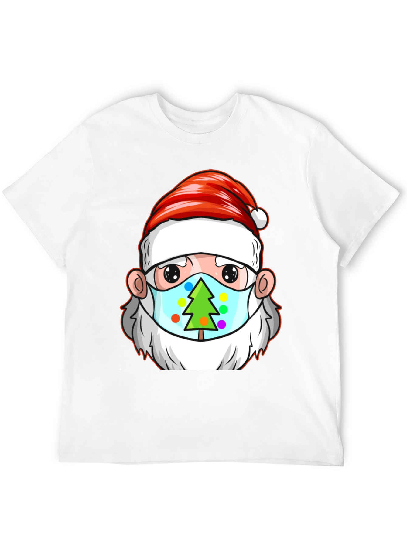 Festive Santa Mask Tee - Holiday Cheer