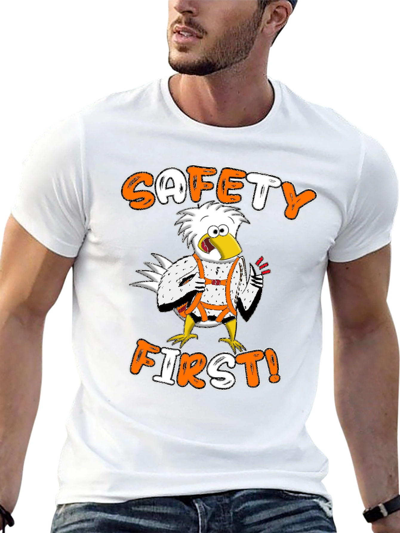 Safety First T-Shirt - Bird in Harness