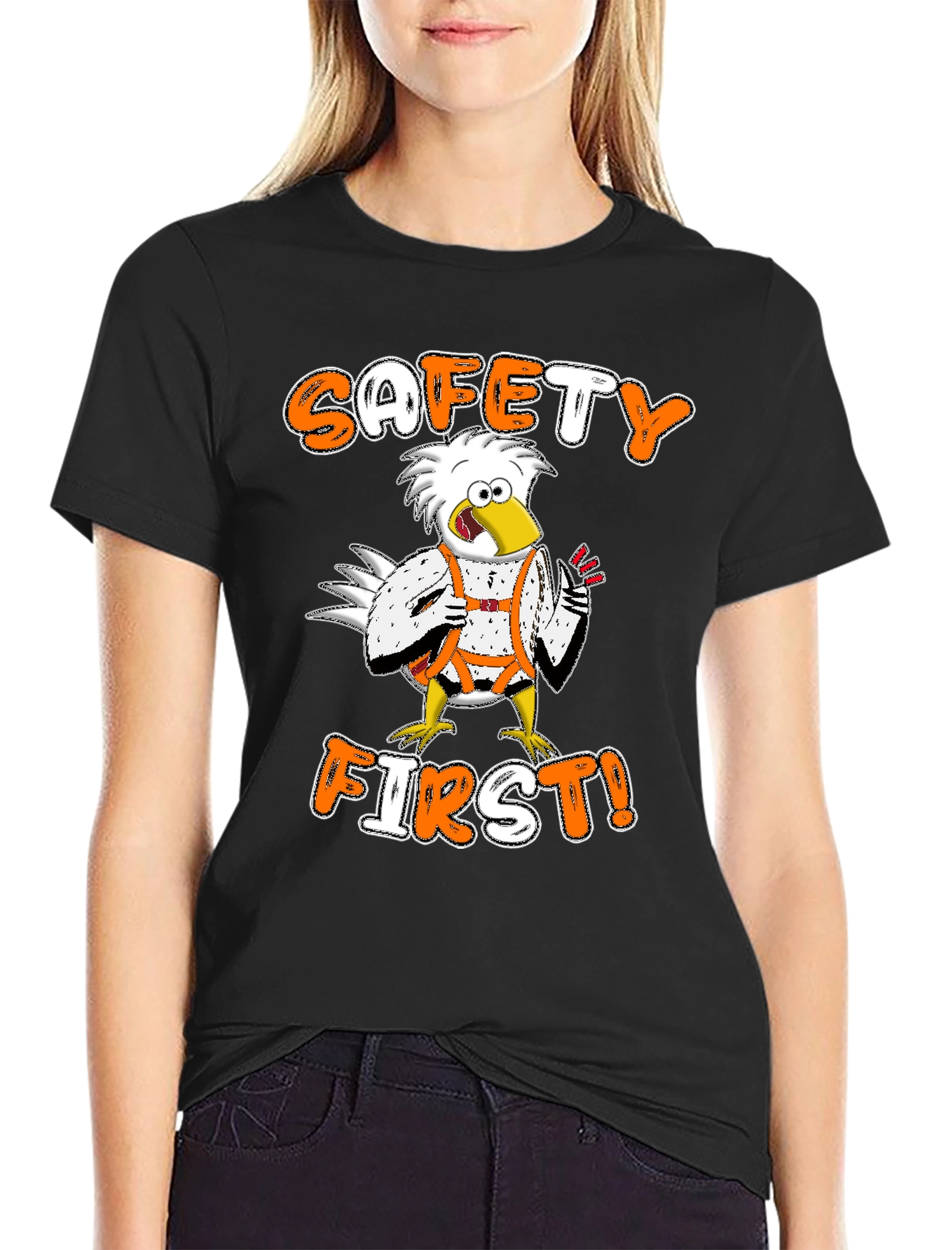 Safety First T-Shirt - Bird in Harness