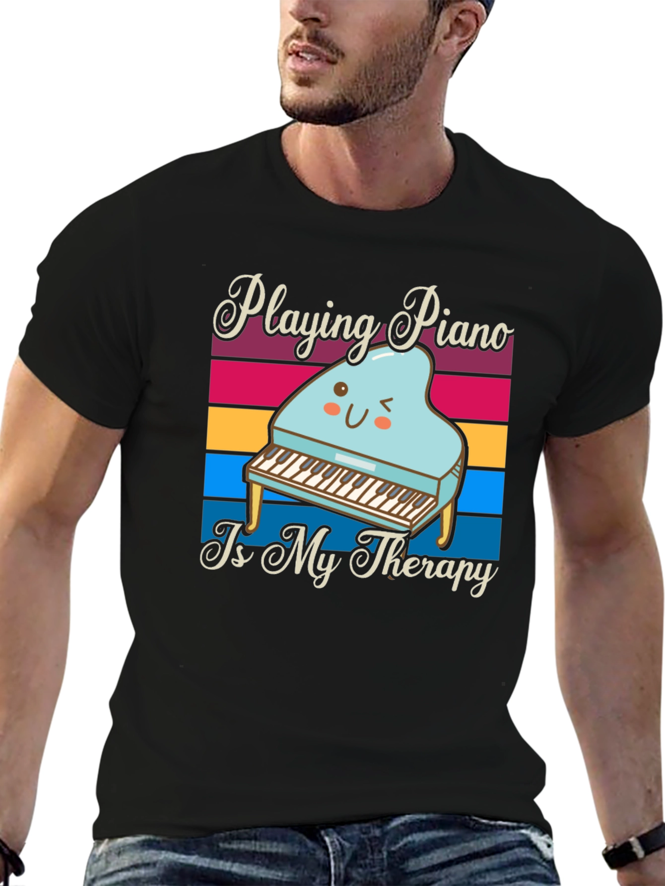 Playing Piano is My Therapy T-Shirt