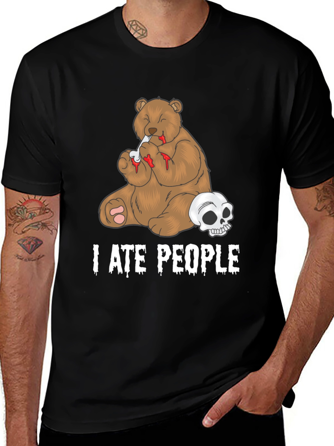 I Ate People Bear Graphic T-Shirt