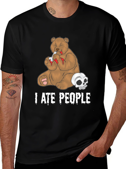 I Ate People Bear Graphic T-Shirt