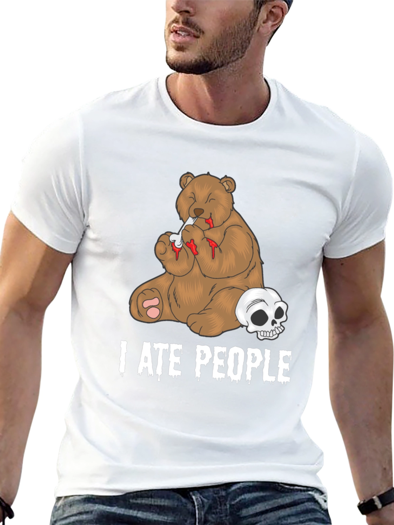 I Ate People Bear Graphic T-Shirt