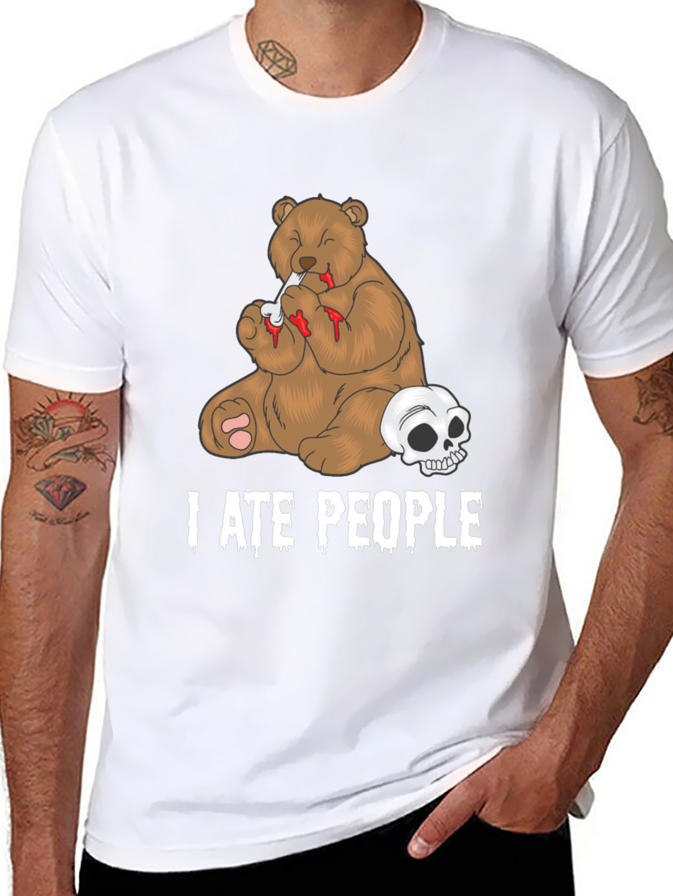 I Ate People Bear Graphic T-Shirt