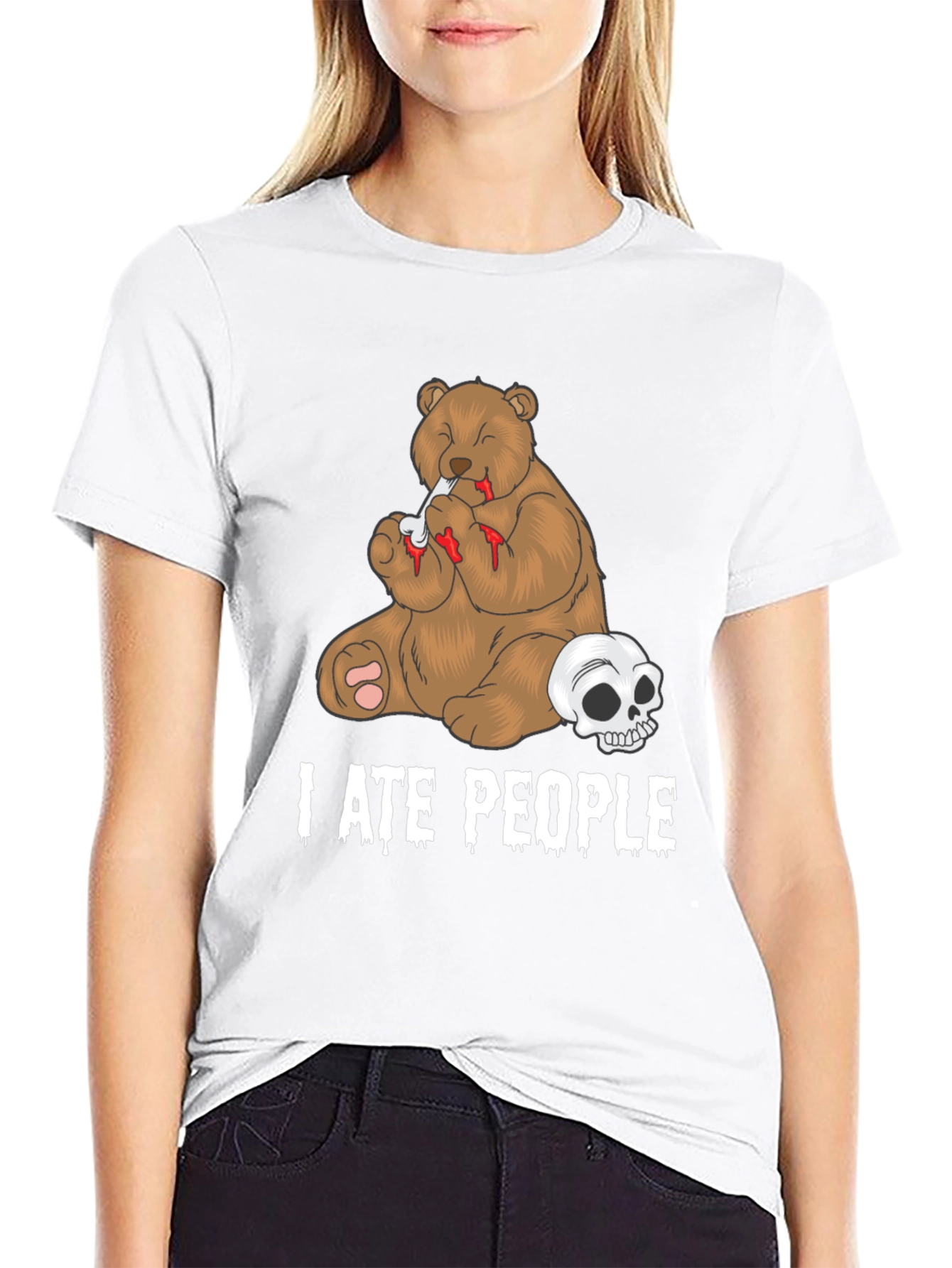 I Ate People Bear Graphic T-Shirt