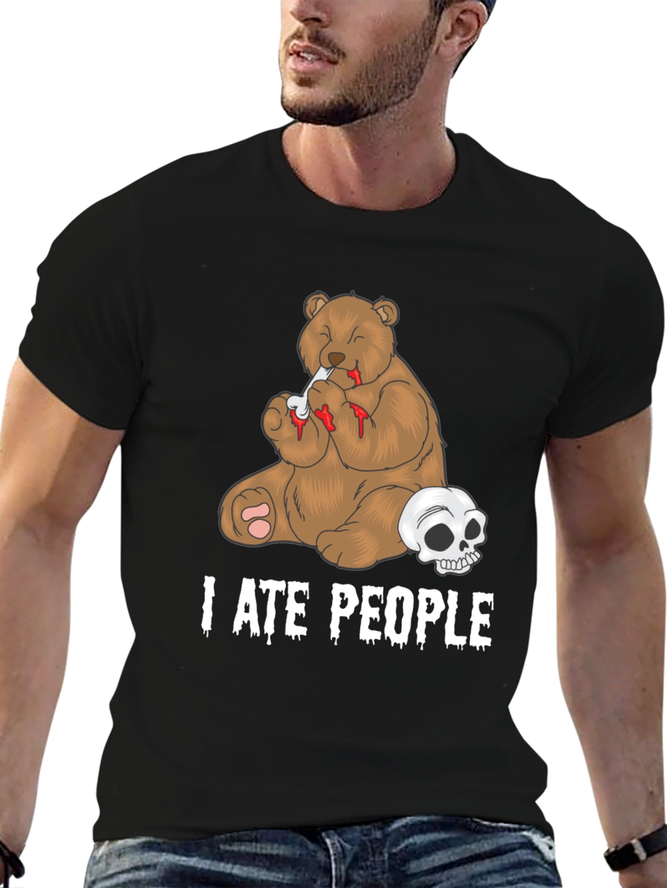 I Ate People Bear Graphic T-Shirt