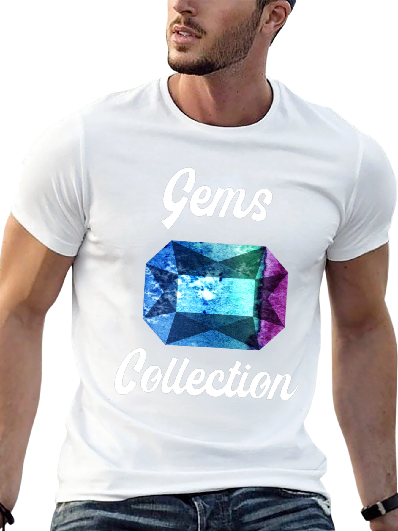 Gems Collection Graphic Tee - Stylish Gemstone Design