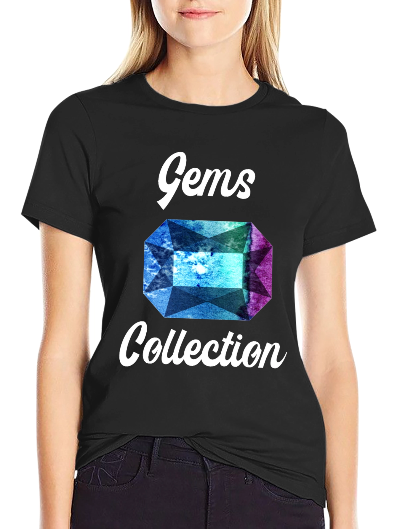Gems Collection Graphic Tee - Stylish Gemstone Design