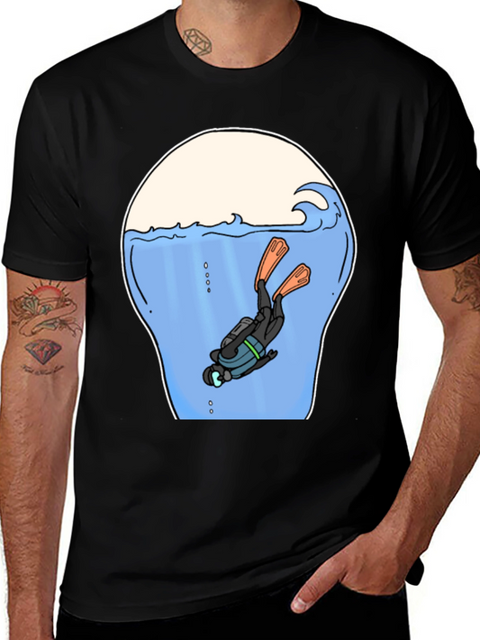 Diver in Ocean Graphic T-Shirt