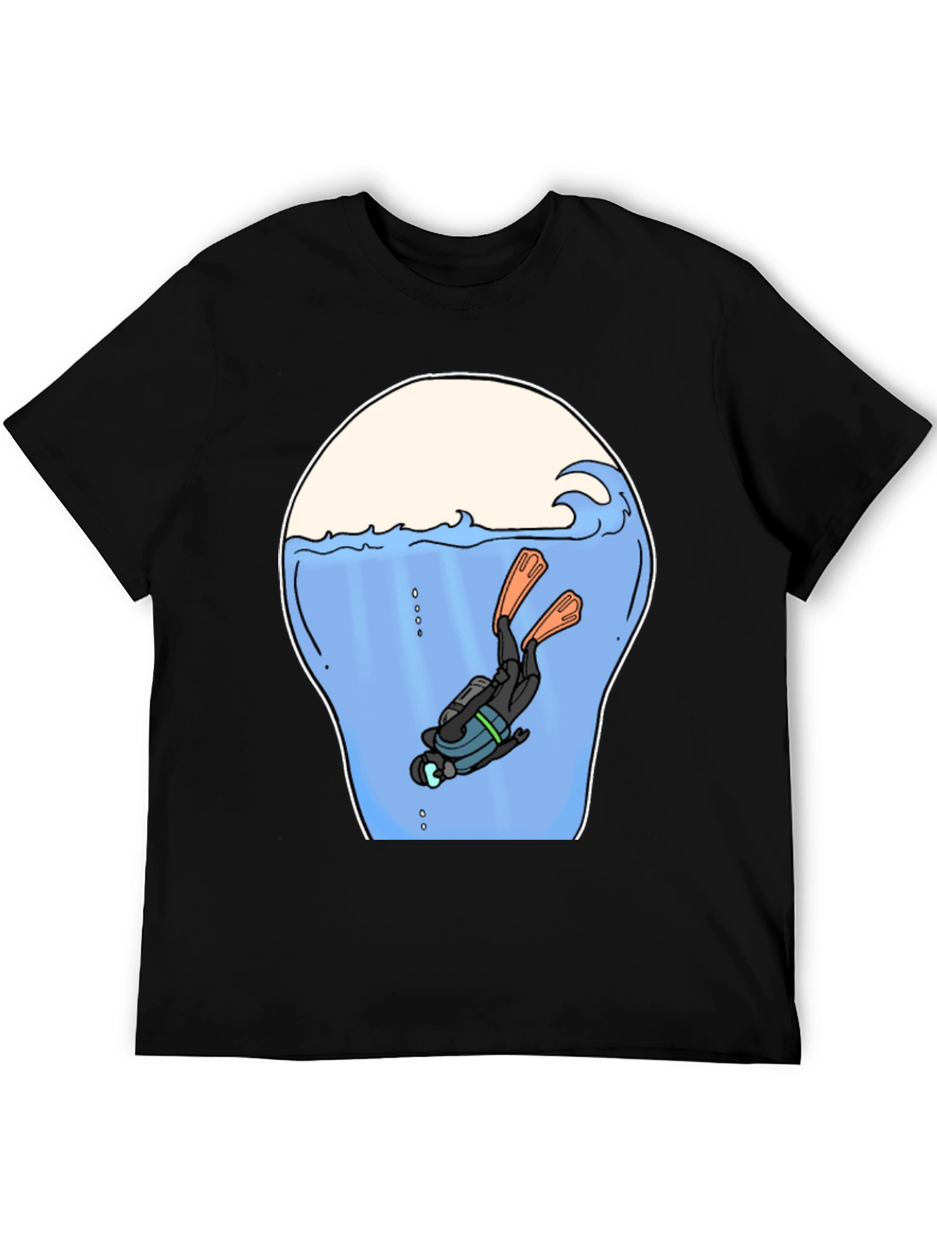 Diver in Ocean Graphic T-Shirt