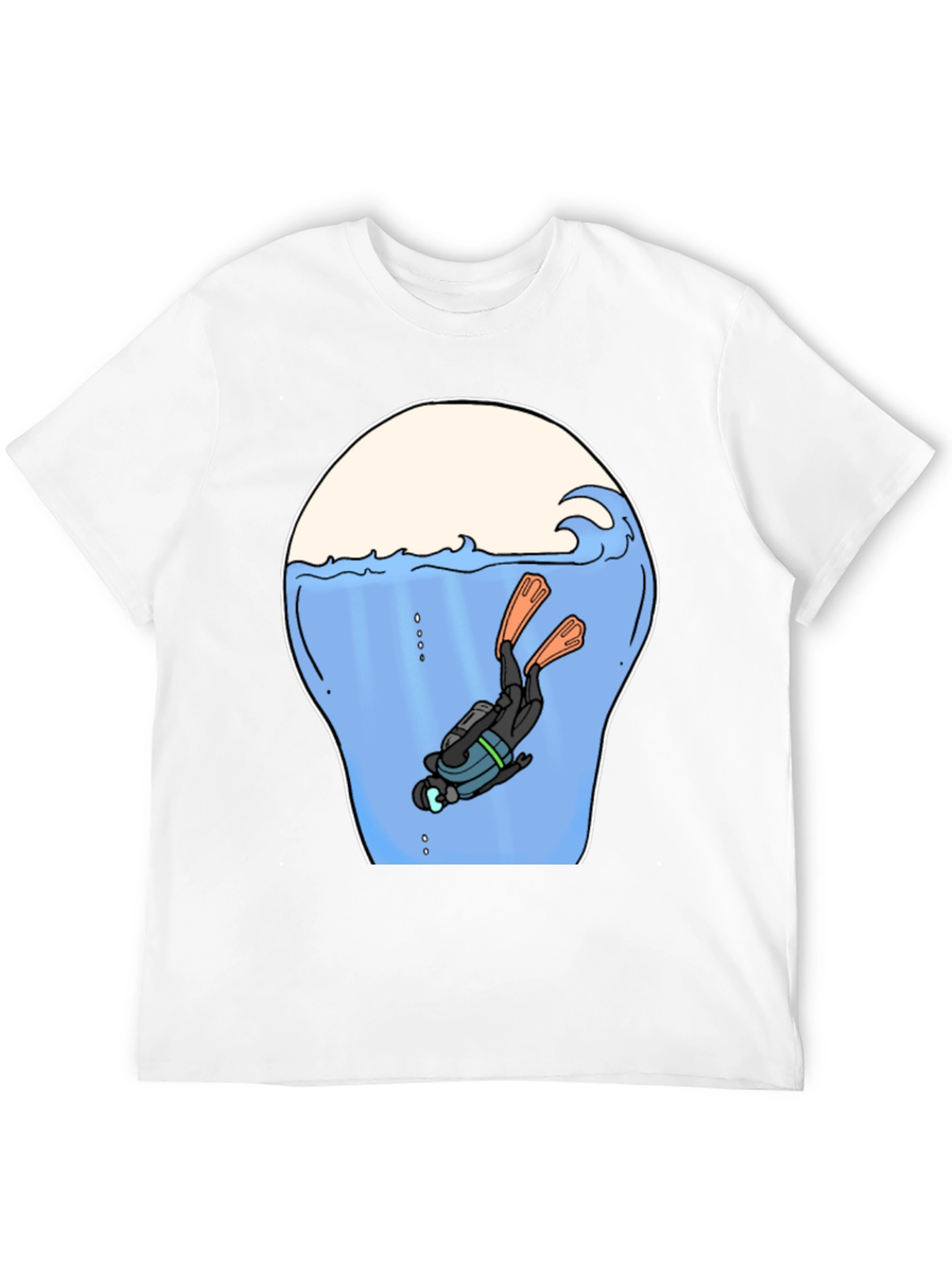 Diver in Ocean Graphic T-Shirt