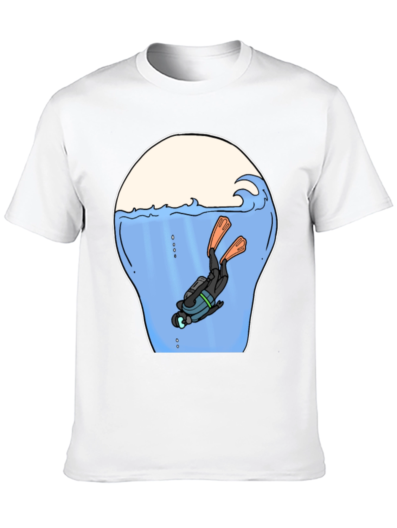 Diver in Ocean Graphic T-Shirt