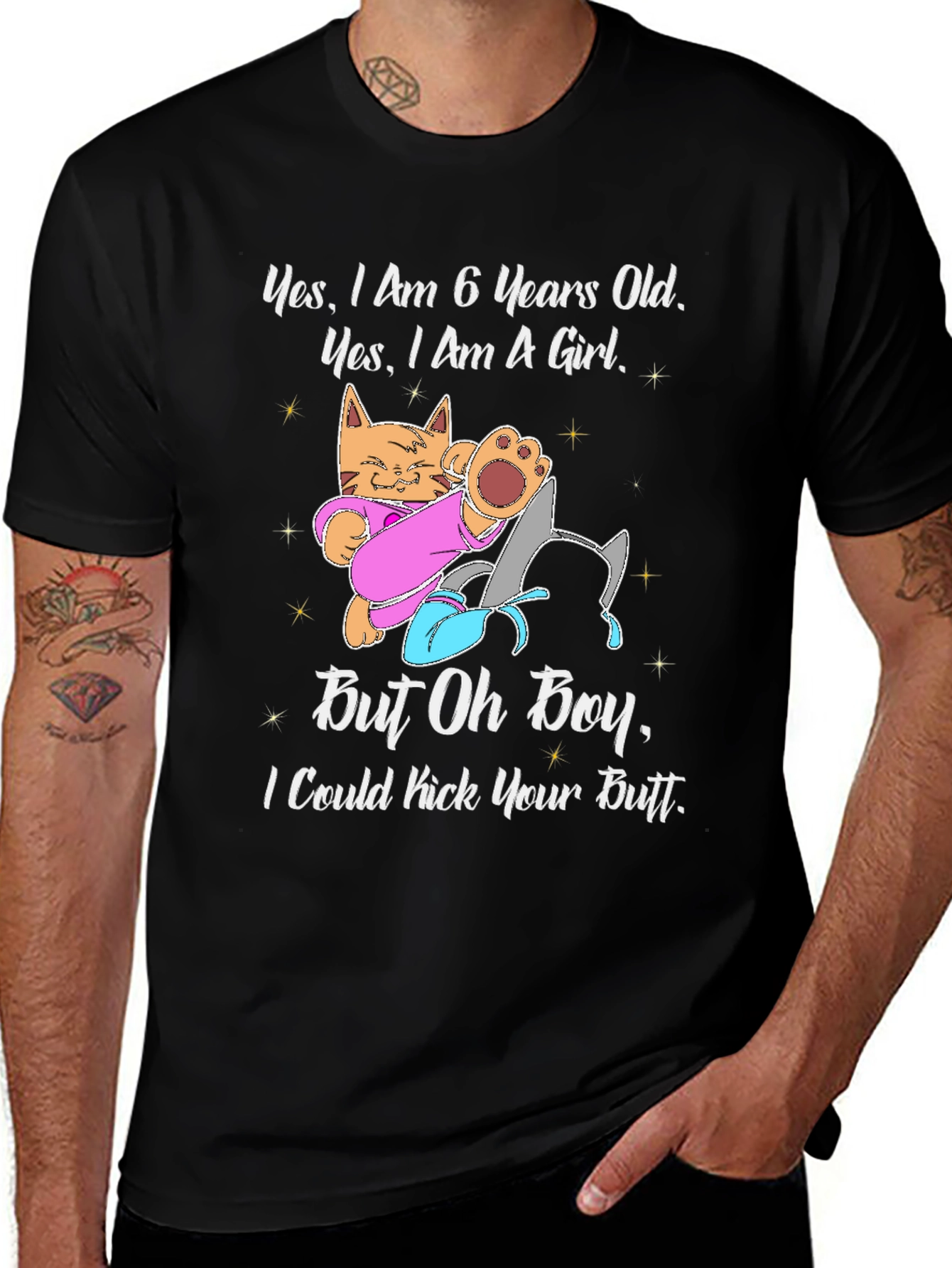 6 Year Old Girl T-Shirt - Kitten Design