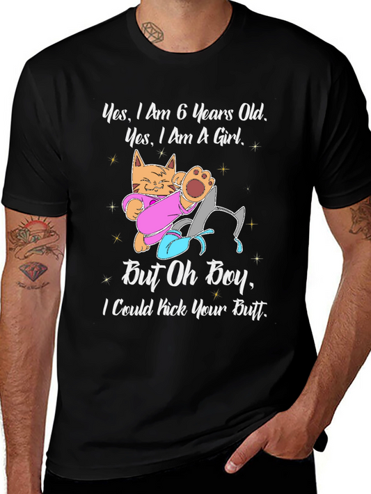 6 Year Old Girl T-Shirt - Kitten Design