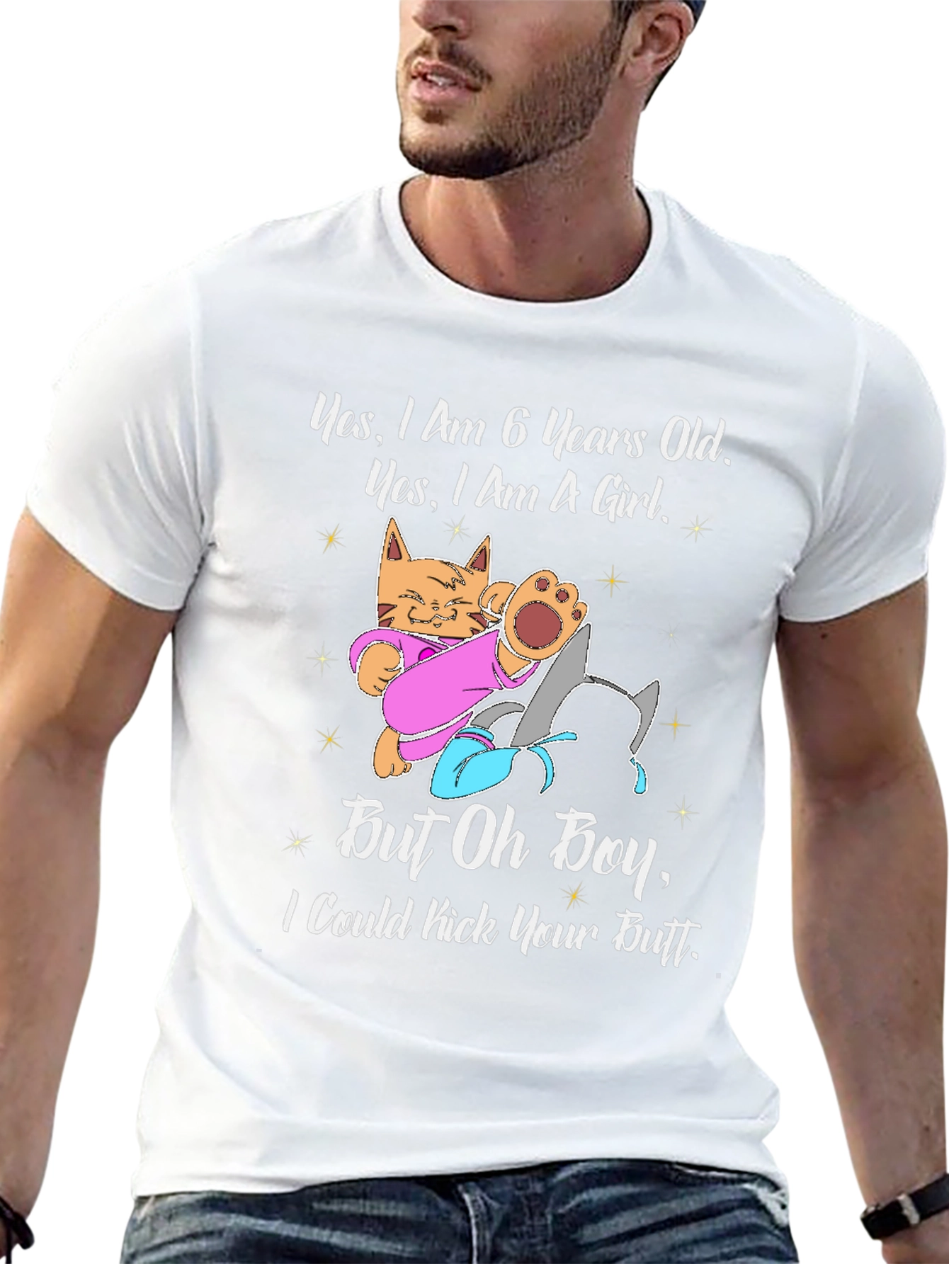 6 Year Old Girl T-Shirt - Kitten Design