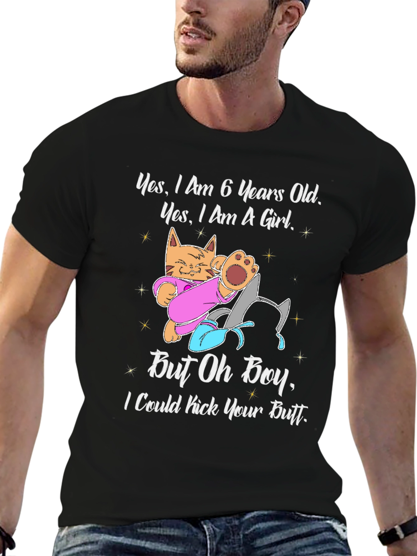 6 Year Old Girl T-Shirt - Kitten Design