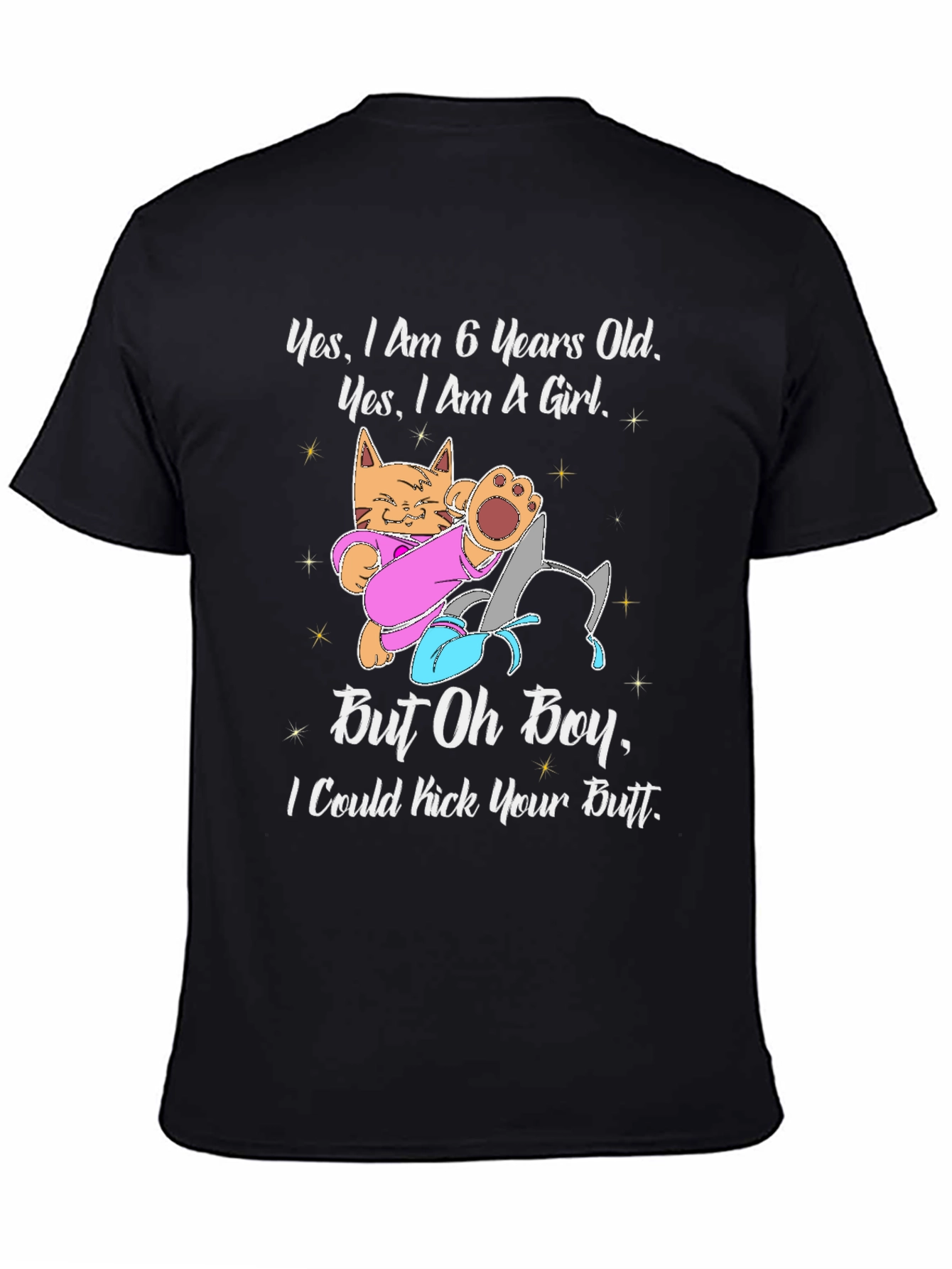 6 Year Old Girl T-Shirt - Kitten Design