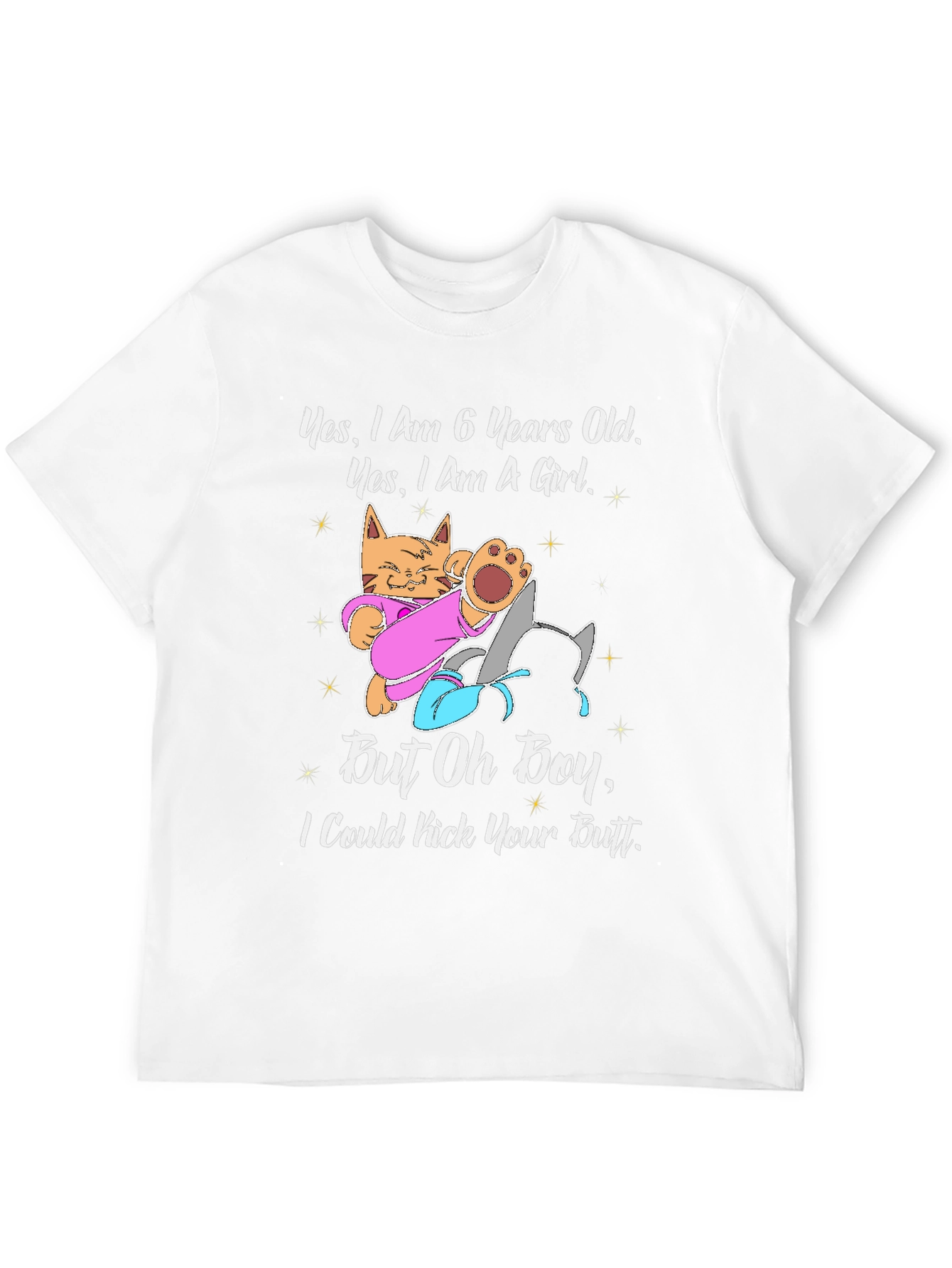6 Year Old Girl T-Shirt - Kitten Design