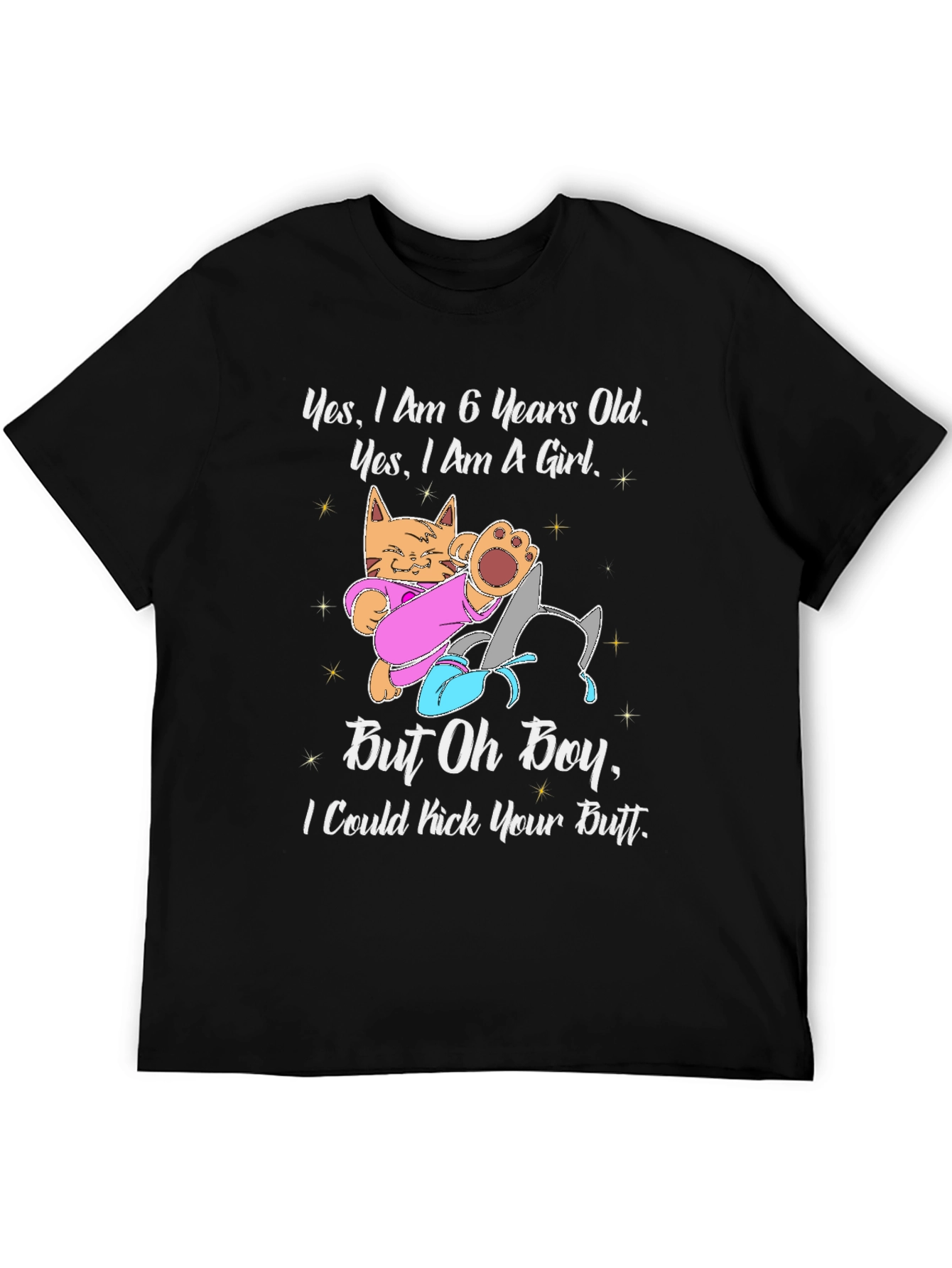6 Year Old Girl T-Shirt - Kitten Design