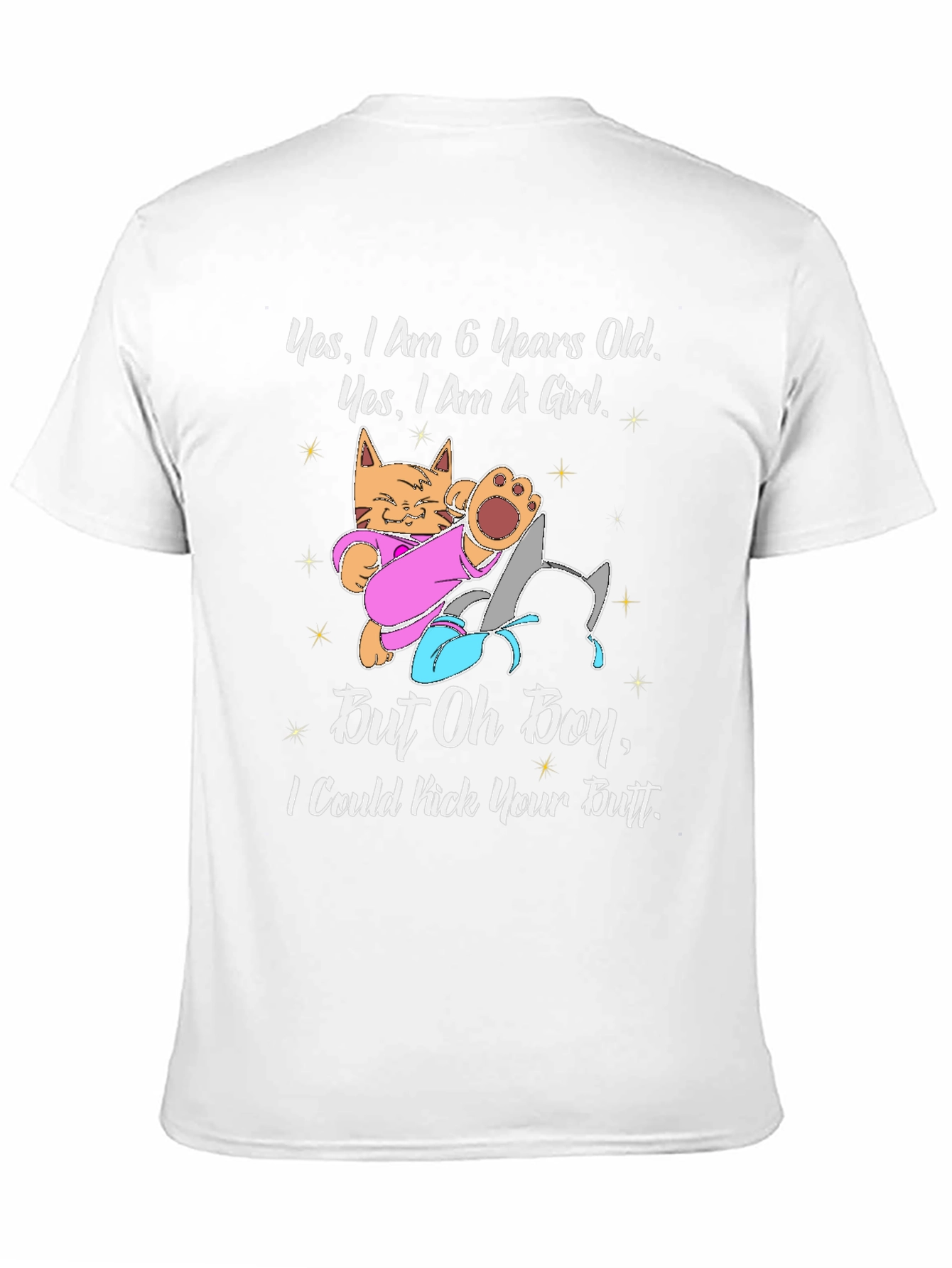6 Year Old Girl T-Shirt - Kitten Design