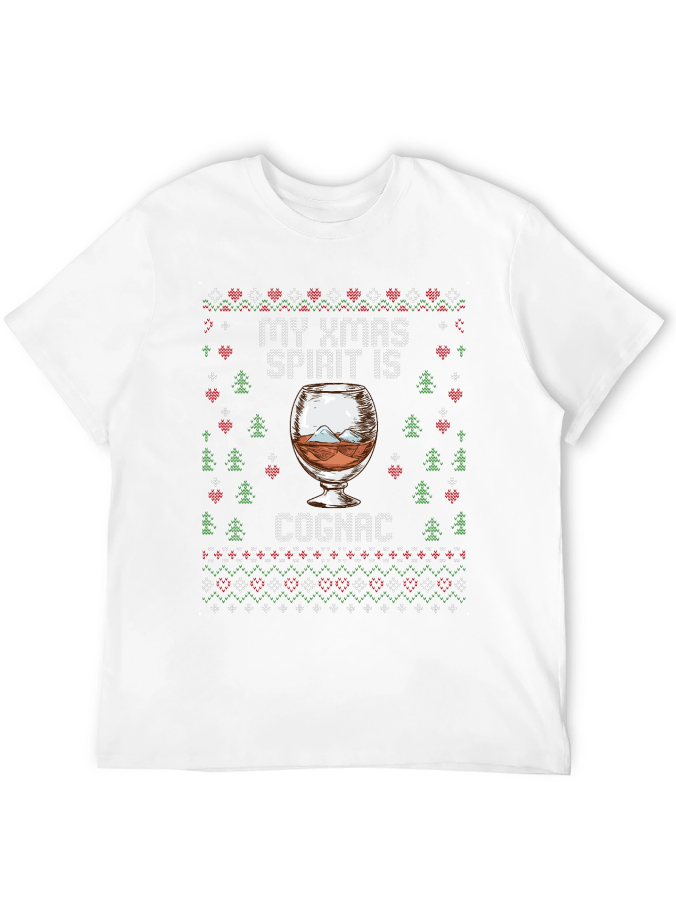 My Xmas Spirit Is Cognac Ugly Christmas T-Shirt