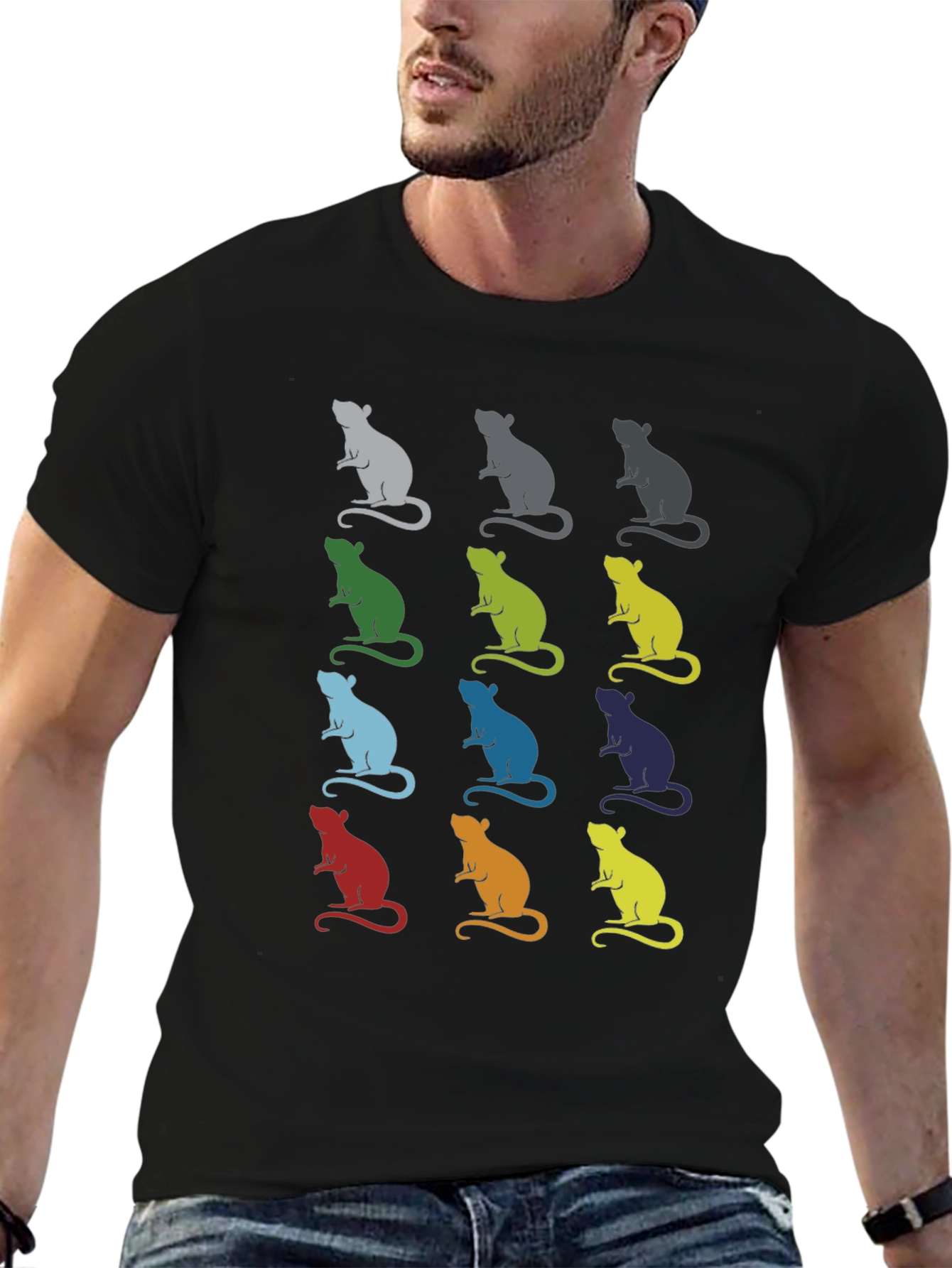Retro Rat Pop Art Graphic Tee