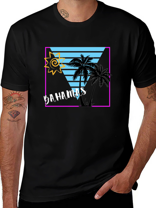 Bahamas Tropical Retro Graphic T-Shirt