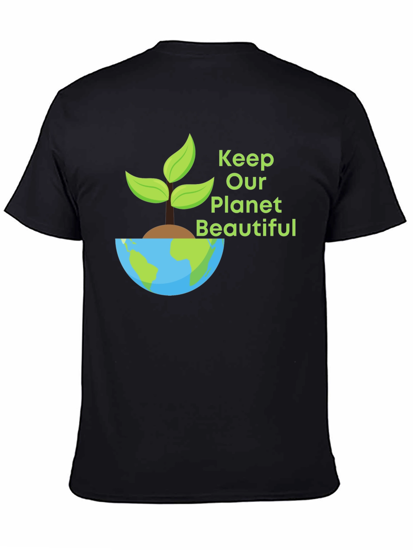 Eco-Friendly Planet Graphic T-Shirt
